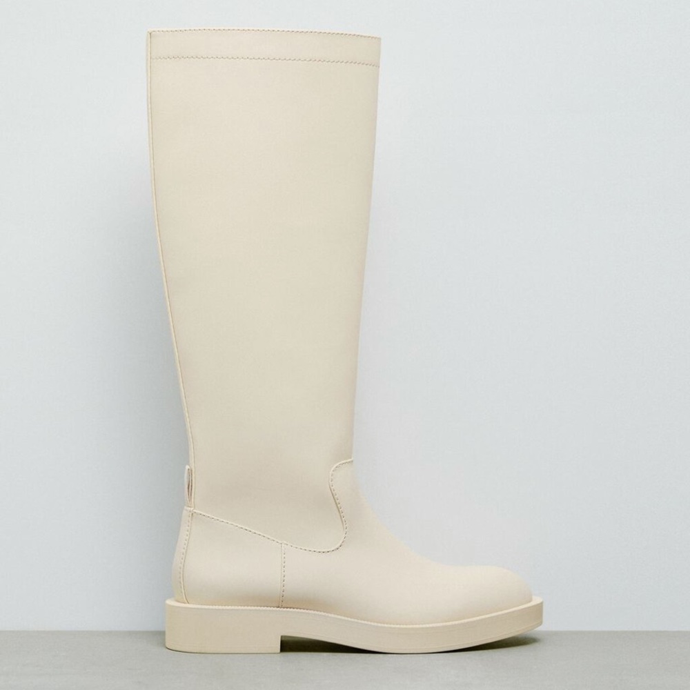 Zara rubberized boots. New in box and never worn size 7.5 (fits like sz 7)